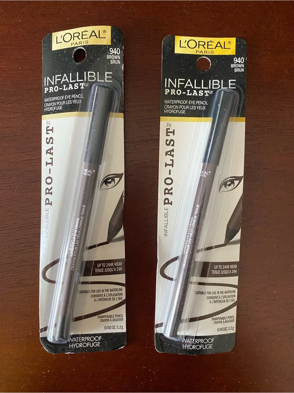 L'Oréal Infallible Pro-Last Waterproof Eye Pencil in Brown 940 - 2 pack
